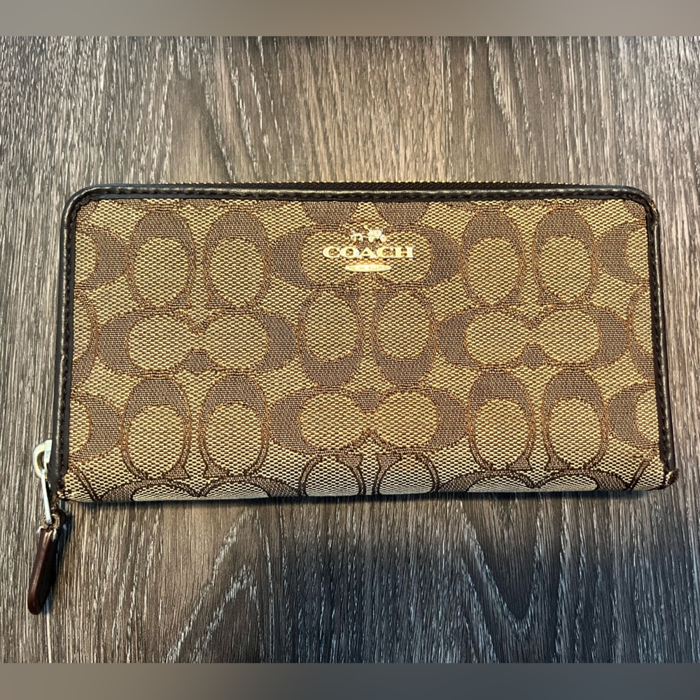 Coach Brown and Tan Wallet
